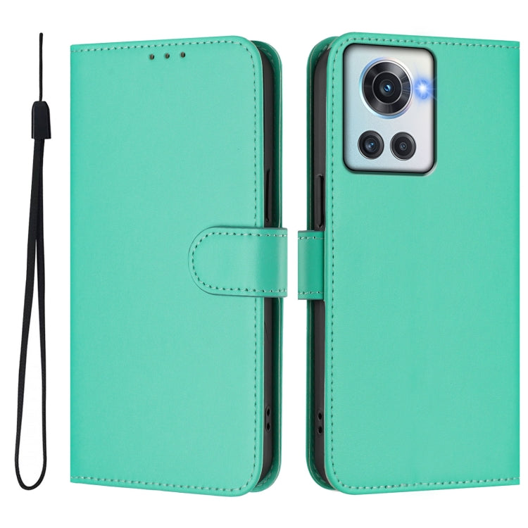 Funda de Piel Sintética con Cordón para OnePlus 10R/Ace (Verde)