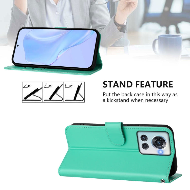 Funda de Piel Sintética con Cordón para OnePlus 10R/Ace (Verde)