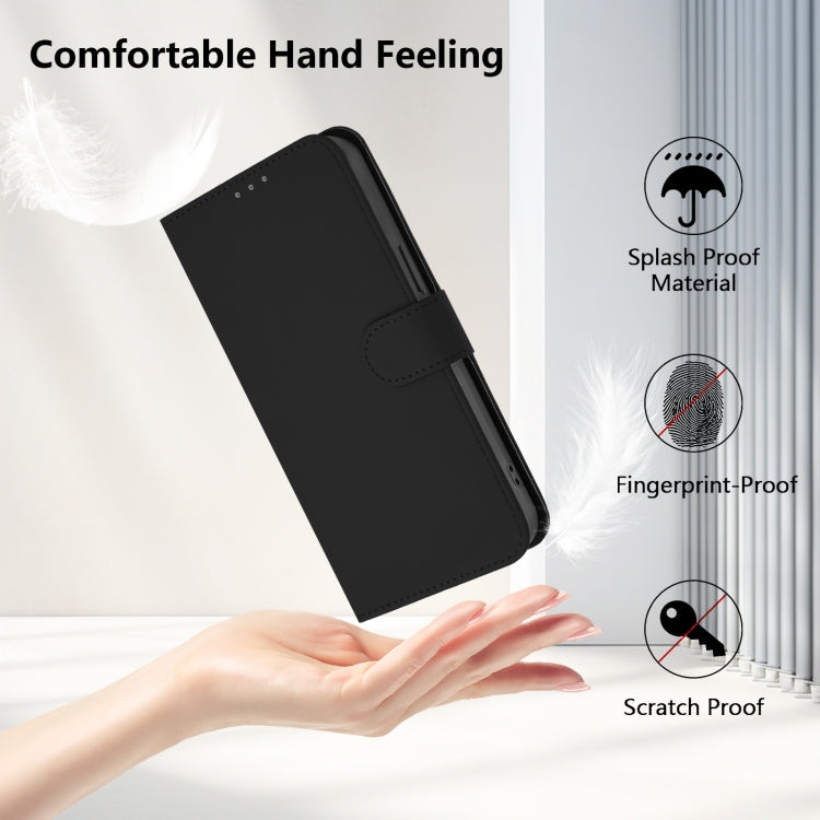 Funda de Cuero con Cordón para OnePlus 10R/Ace Skin Feel (Negro)
