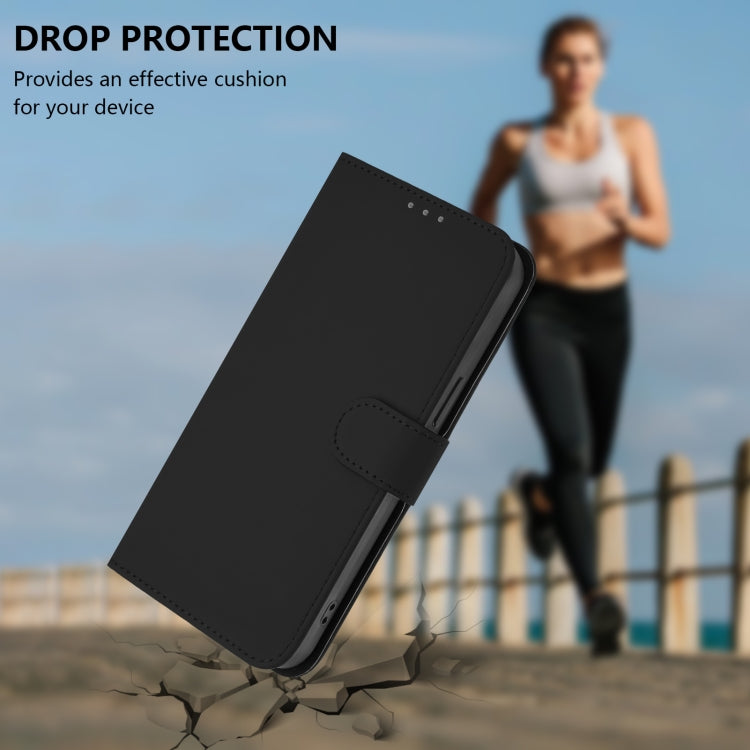 Funda de Cuero con Cordón para OnePlus 10R/Ace Skin Feel (Negro)