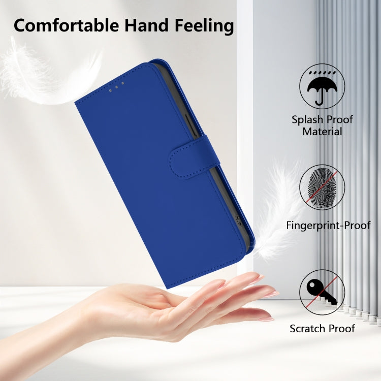 Funda de Cuero con Cordón para OnePlus 11 Skin Feel (Azul Oscuro)