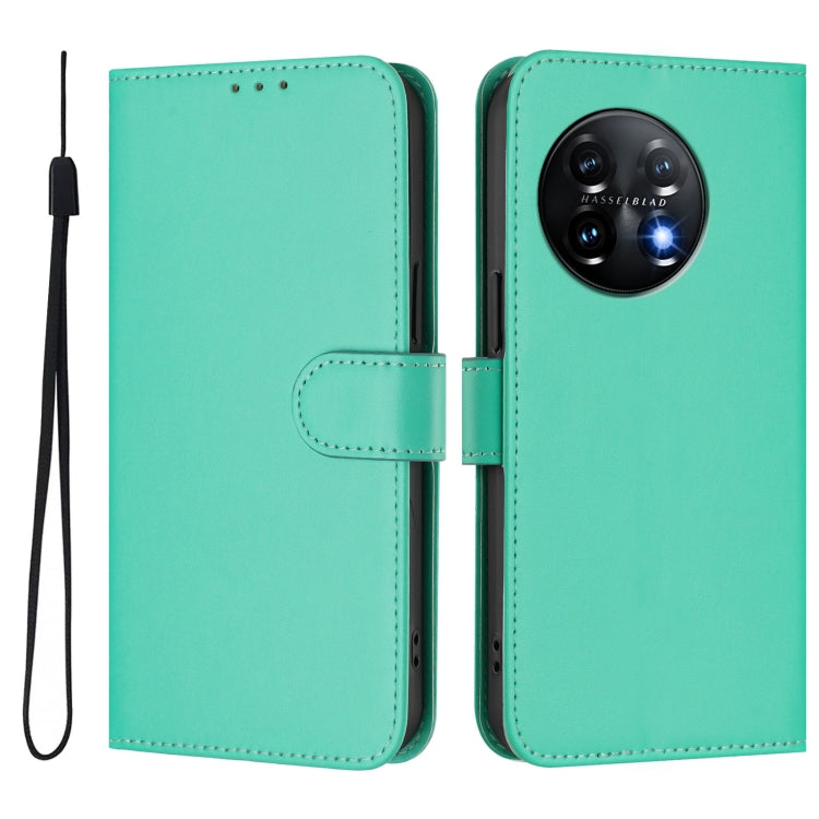 Funda de Piel para OnePlus 11 con Cordón (Verde) Tacto de Piel