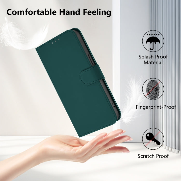 Funda de Piel con Cordón para OnePlus 11 (Verde Oscuro)