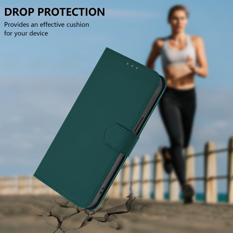 Funda de Piel con Cordón para OnePlus 11 (Verde Oscuro)
