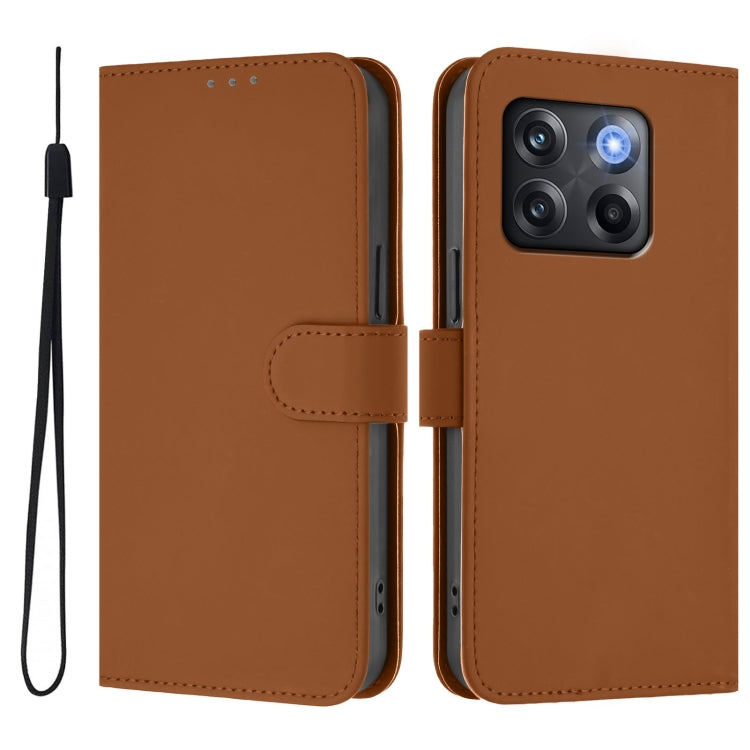 Funda de Cuero con Cordón para OnePlus Ace Pro 5G (Marrón)