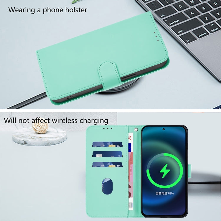 Funda de piel sintética con cordón para OnePlus Nord Ce 5G (Verde Menta)