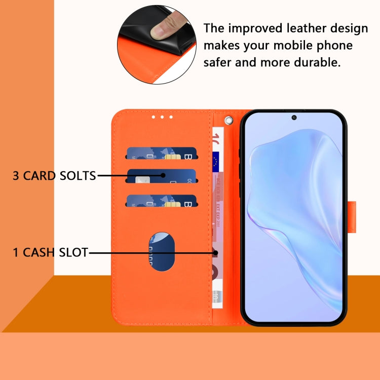 Funda de Piel Sintética con Cordón para OnePlus Nord Ce 2 5G (Naranja)