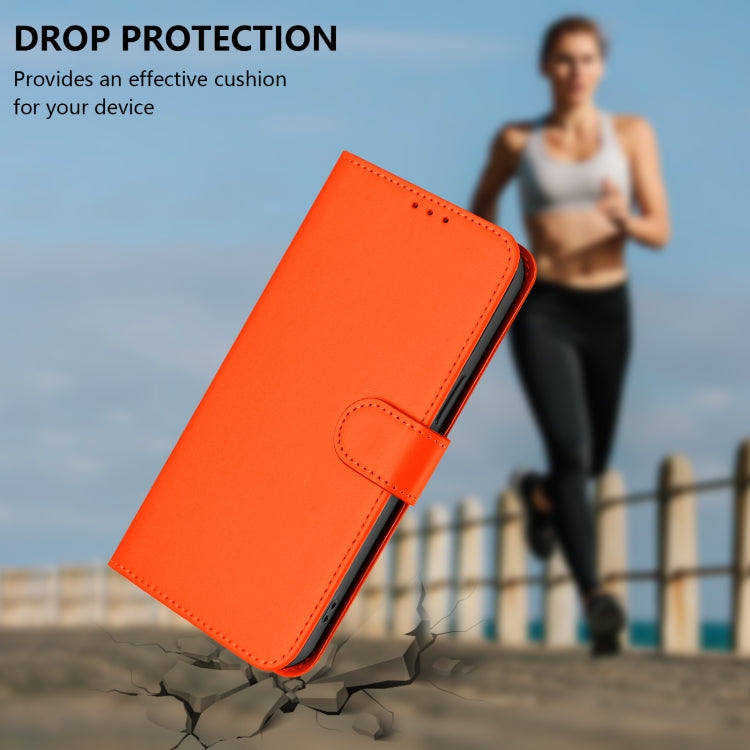 Funda de Piel Sintética con Cordón para OnePlus Nord Ce 2 5G (Naranja)