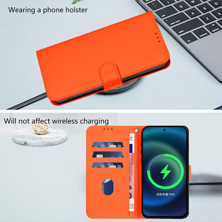 Funda de Piel Sintética con Cordón para OnePlus Nord Ce 2 5G (Naranja)