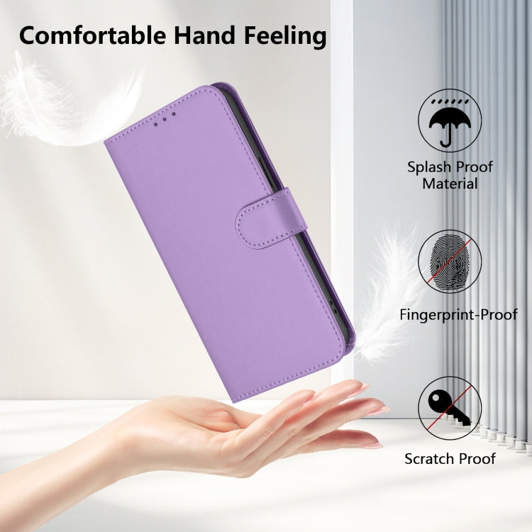 Funda de Piel Sintética con Cordón para OnePlus Nord Ce 2 5G (Morado Lavanda)