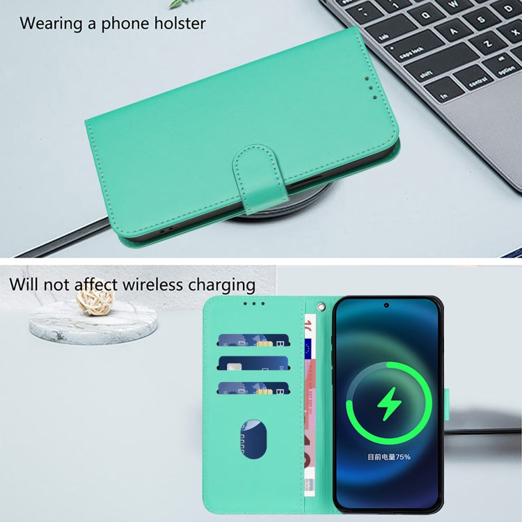 Funda de Piel Sintética con Cordón para OnePlus Nord Ce 2 5G (Verde)