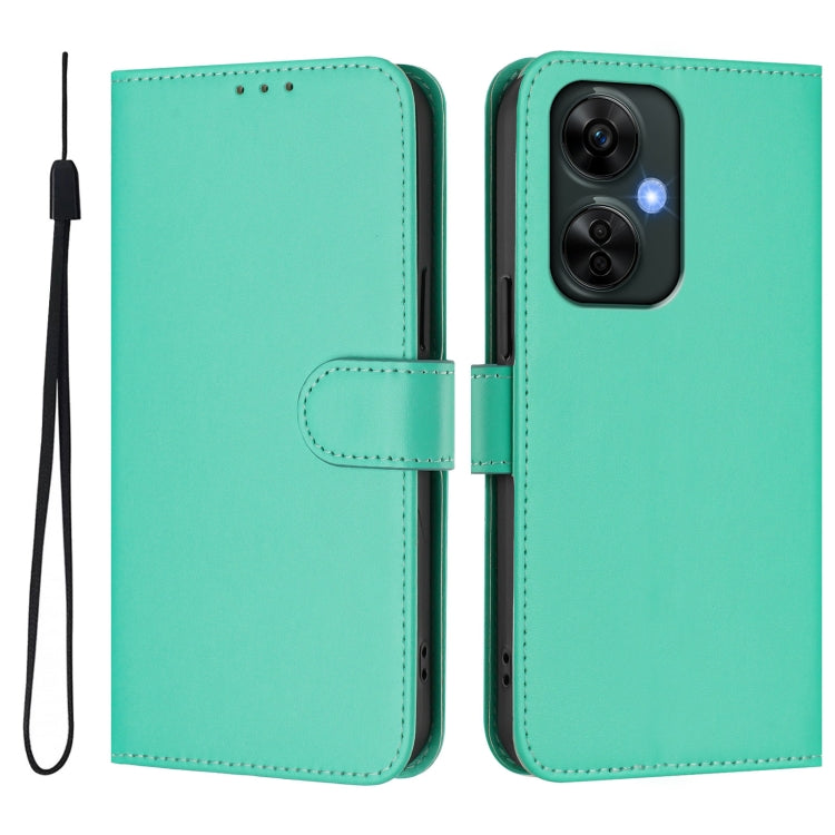 Funda de Cuero con Cordón para OnePlus Nord Ce 3 Lite 5G (Verde)