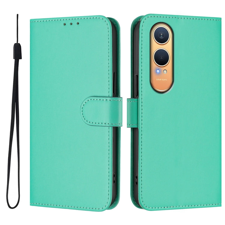 Funda de Cuero con Cordón para OnePlus Nord CE4 Lite 5G (Verde)
