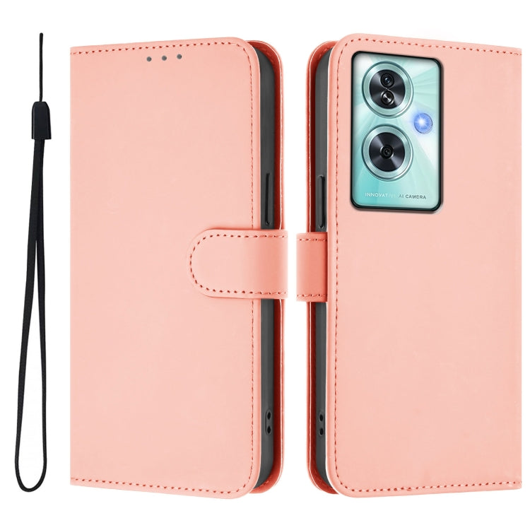 Funda de Cuero con Cordón para OnePlus Nord N30 Se 5G (Rosa)