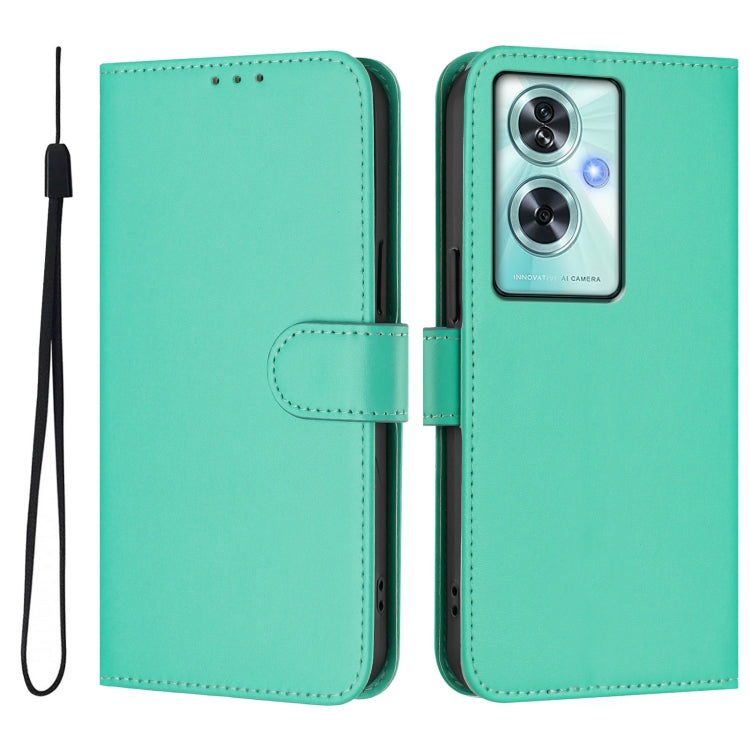 Funda de Piel Sintética con Cordón para OnePlus Nord N30 Se 5G (Verde)