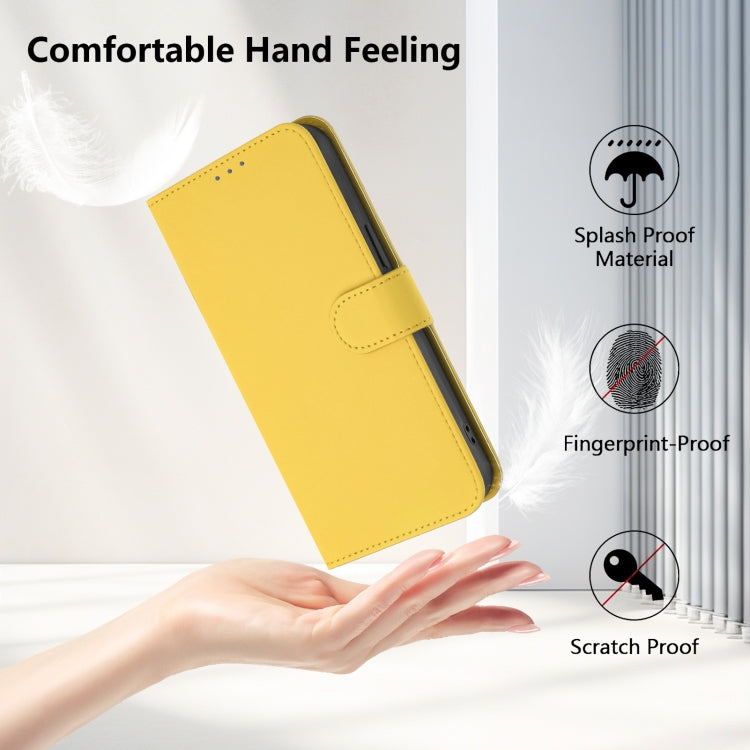 Funda de Piel Sintética con Cordón para OnePlus Nord N30 Se 5G (Amarillo Limón)