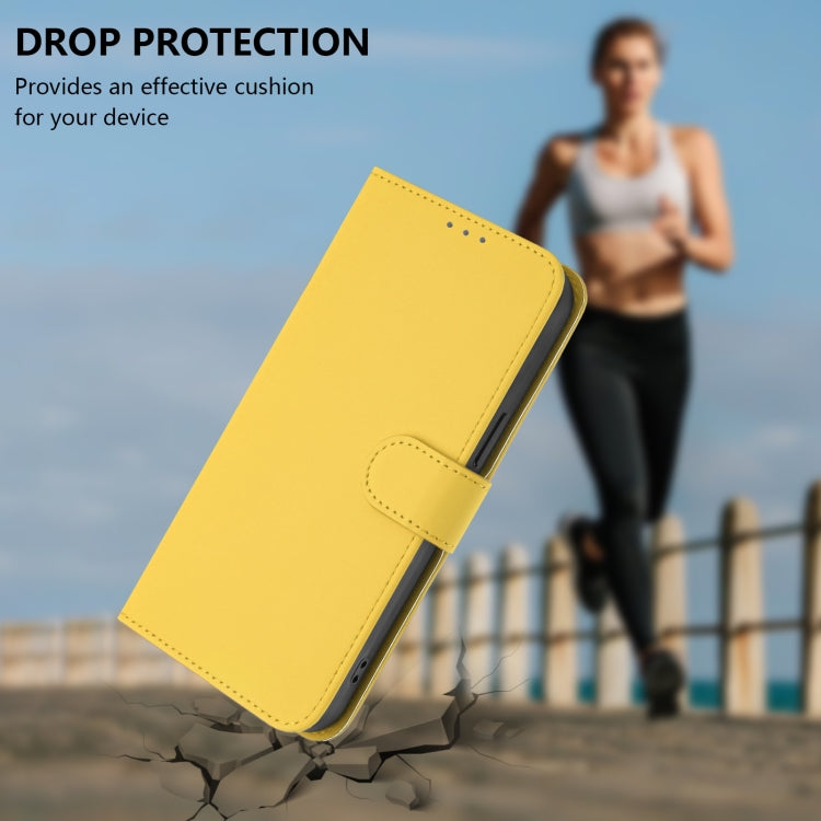 Funda de Piel Sintética con Cordón para OnePlus Nord N30 Se 5G (Amarillo Limón)