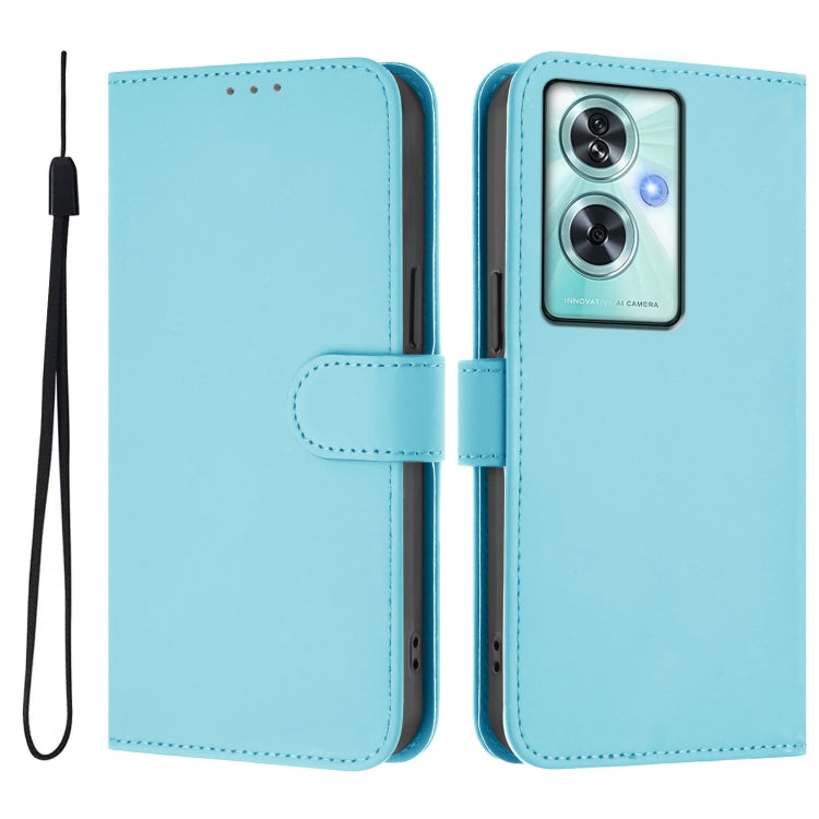 Funda de Cuero con Cordón OnePlus Nord N30 Se 5G Textura Piel (Azul Cielo)