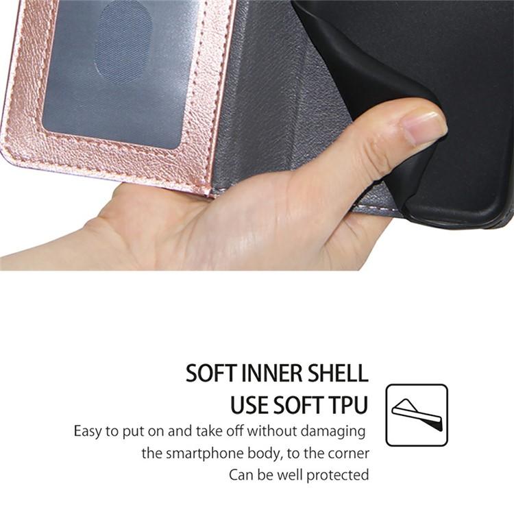 Funda de cuero con cremallera para Samsung Galaxy Xcover 7 Pro 5G (oro rosa)