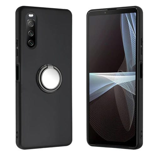 Funda TPU con Soporte de Anillo para Sony Xperia 5 IV (Negra)