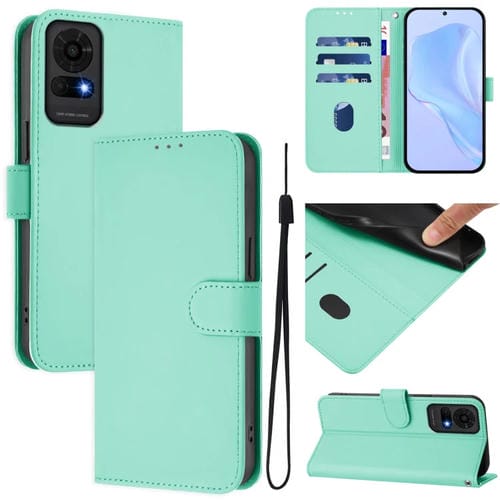Funda de Piel Sintética para Teléfono TCL 50 Le con Cordón (Verde Menta)