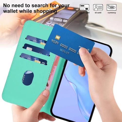 Funda de cuero con textura de piel y cordón para TCL 605/60 SE (verde)