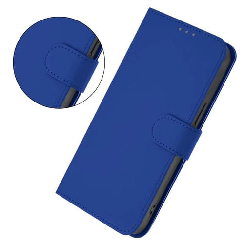 Funda de cuero con textura de piel y cordón para Infinix Smart 10 4G (azul oscuro)