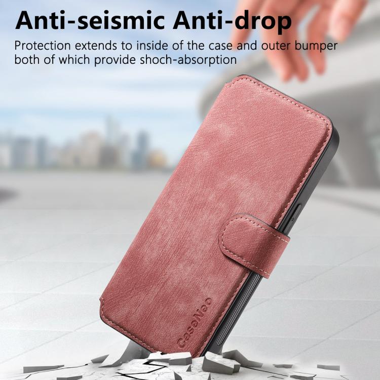 Funda de Cuero Retro Antirrobo con Rfid y Magsafe para iPhone 16E (Rosa)