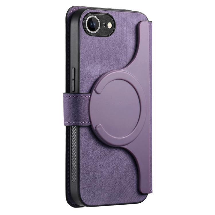 Funda de Cuero Retro Antirrobo con Rfid y Magsafe para iPhone 16E (Morado)
