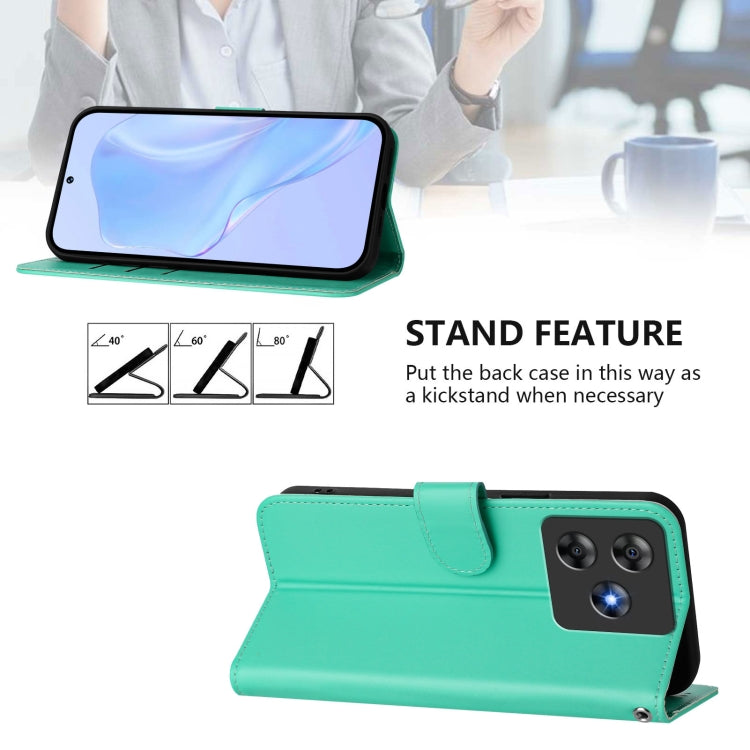 Funda de Piel Sintética con Cordón para Teléfono BlackView Wave 8C (Verde)