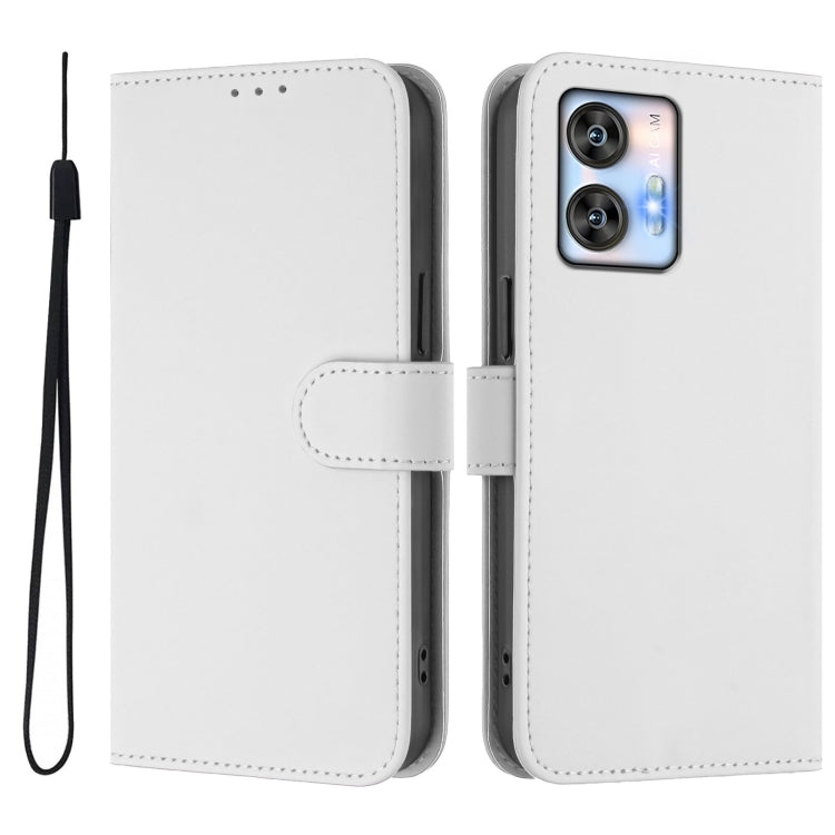 Funda de Piel Sintética con Cordón para Teléfono Oukitel C35 (Blanco)