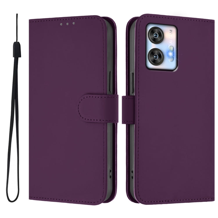 Funda de Piel Sintética con Cordón para Teléfono Oukitel C35 (Violeta)