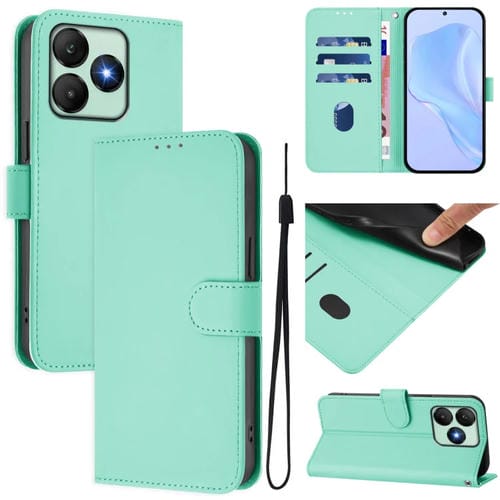 Funda de Piel con Cordón para Teléfono Wiko T20 Skin Feel (Verde Menta)