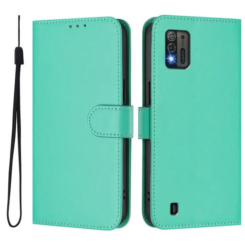 Funda de piel sintética con cordón para ZTE Blade A52 Lite (verde)