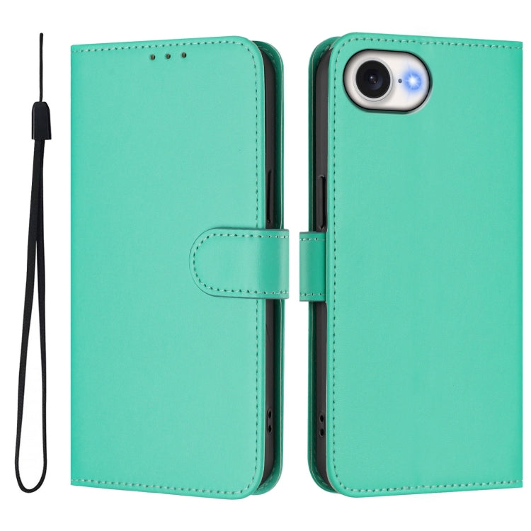 Funda para iPhone 16E Piel Tacto Suave con Cordón (Verde)