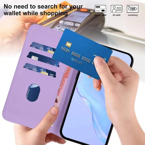 Funda de piel con cordón para Tecno Camon 40 Premier Skin Feel (morado lavanda)