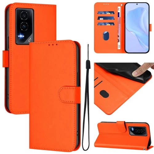 Funda de Cuero con Cordón para Teléfono For Honor GT Skin Feel (Naranja)