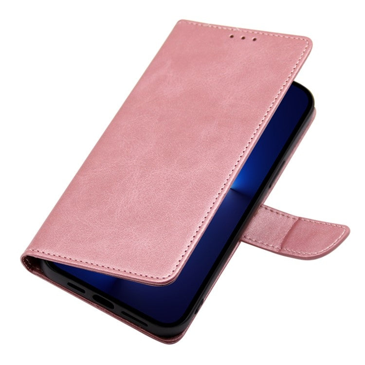 Funda de Cuero con Tapa y Hebilla para Teléfono Itel P65 (Oro Rosa)