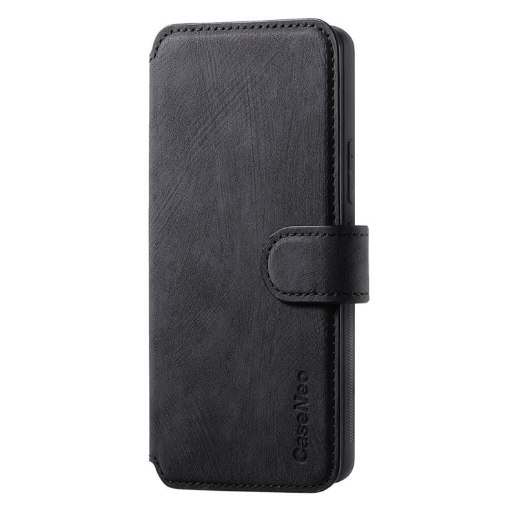 Funda Neo Magsafe Rfid Antirrobo de Cuero Retro para Realme Gt7 Pro (Negra)