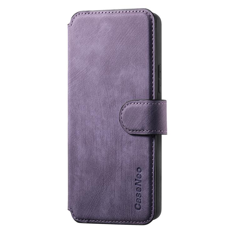 Funda Neo Magsafe Rfid Antirrobo de Cuero Retro para Realme Gt7 Pro (Morada)