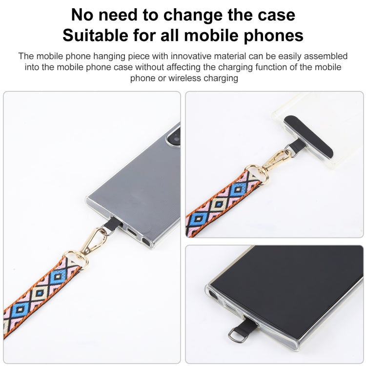 Cordón para Teléfono Móvil Estilo Étnico Retro Antipérdida para Cuello (Naranja)