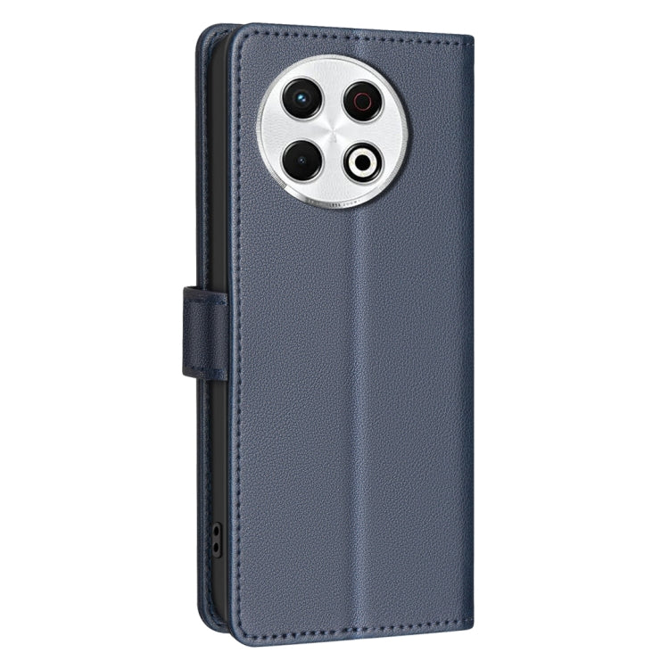 Funda Cuero Antirrobo Tecno Spark 30 Pro 4G Textura Lichi Rfid (Azul)