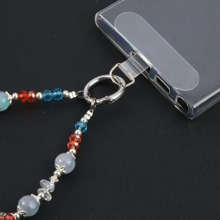 Pulsera de Cuentas Aleación Estrellas con Cordón Corto Antipérdida para Teléfono (Azul)