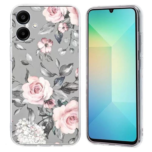 Funda TPU Samsung Galaxy A05 4G Patrón Pintura Colorida Flores (Gris)