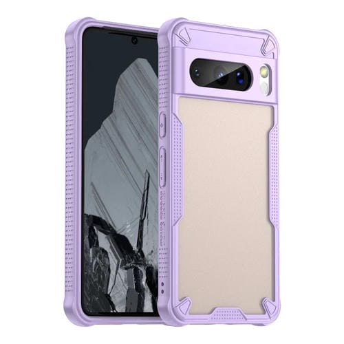 Funda híbrida TPU y PC con protección Glaseada para Google Pixel 8 Pro (Morada)