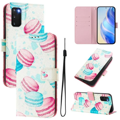 Funda de Cuero para Teléfono Samsung Galaxy S20 con Patrón de Dibujo Artístico (Pastel)