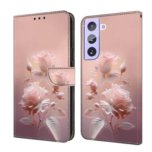 Funda de Piel Samsung Galaxy S22+ 5G Pintada Fresca Flores de Cerámica