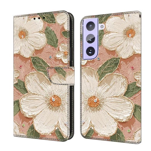 Funda de Piel Samsung Galaxy S21 5G Pintada Fresca Girasol