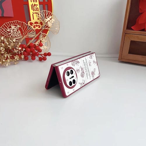 Funda para Teléfono Huawei Mate X5 con Diseño de Flores y Bocetos (Rosa)