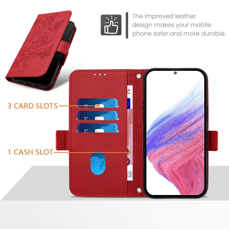 Funda de Cuero Antirrobo con Rfid para Cubot Max 5 (Roja)